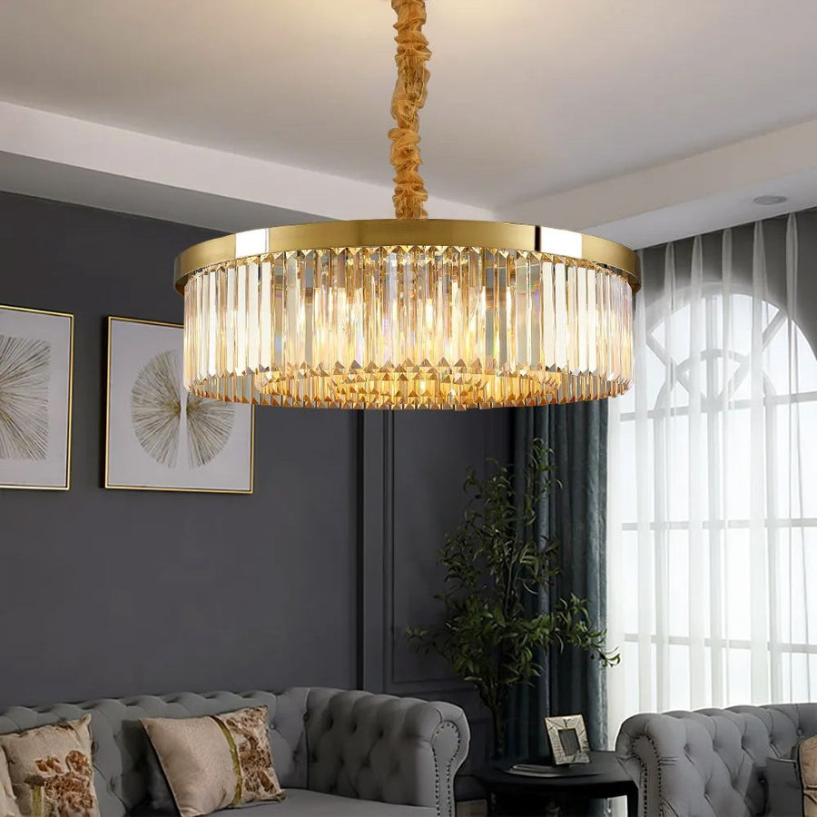 Lampa Kryształowa Wisząca APP1531-8CP4 Złota 7