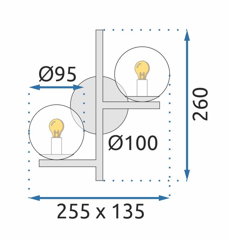 Lampa Ścienna Kinkiet App1171-2w Złoty