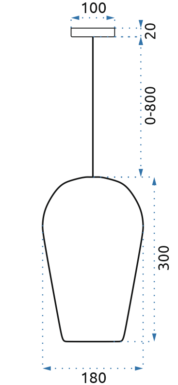 Lampa wisząca szklana Lustrzana APP324-1CP Różowe Złoto