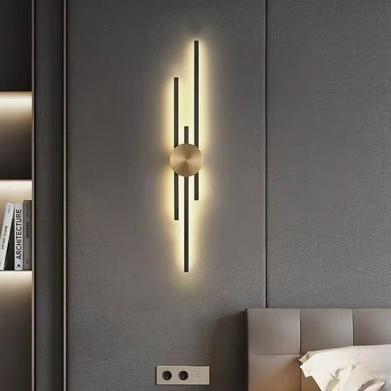 Lampa Ścienna Kinkiet Led App1437-w Czarna/złota 4