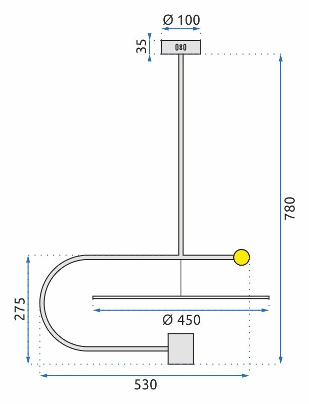 Lampa Sufitowa LED APP589-1CP Czarna
