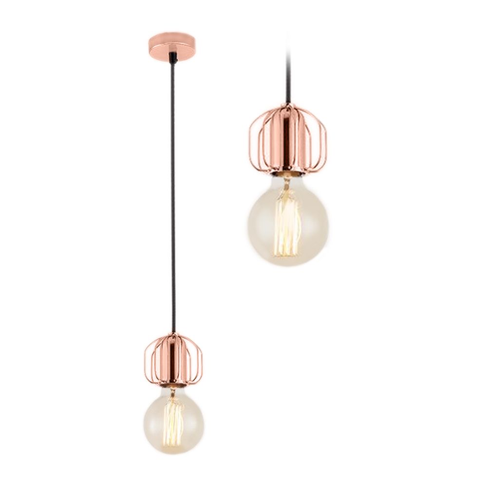 Lampa Sufitowa Wisząca Pojedyncza Loft  APP593-1CP Różowe Złoto