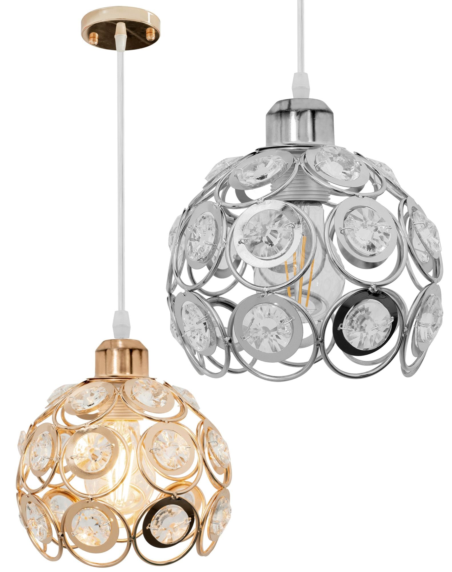 Lampa Wisząca Sufitowa Kryształowa App207-1c Chrom