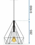 Lampa sufitowa wisząca pojedyncza Bello APP010-1CP