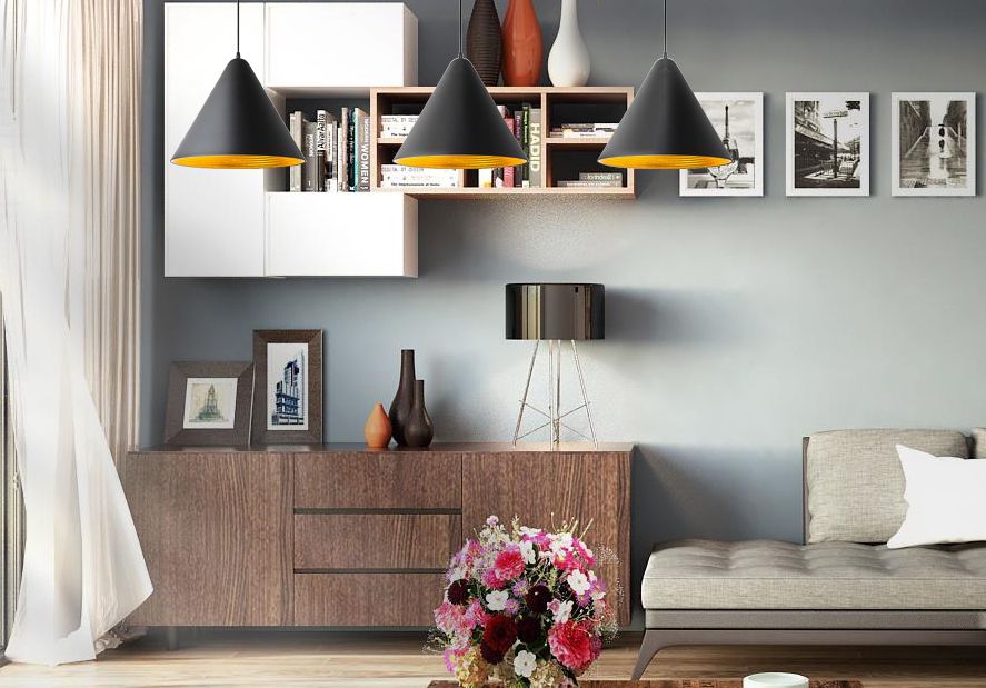 Lampa Wisząca Suez Czarna