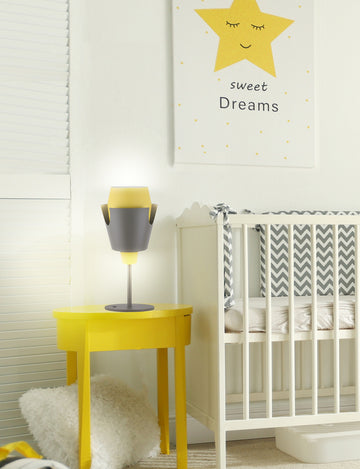 Lampka stołowa szara/żółta z wącznikiem Falun LEDEA 50501150