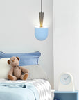 Lampa wisząca niebieska/szara E27 Visby Ledea 50101167