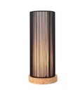 Lampa stołowa czarna + drewno Kioto Ledea 50501215