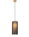 Lampa wisząca czarna drewniana 18cm Kioto Ledea 50101217