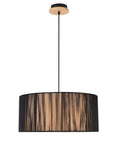 Lampa wisząca czarna drewniana 45cm Kioto Ledea 50103218