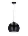 Lampa wisząca czarna E27 metal / drewno Flen Ledea 50101263