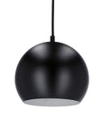 Lampa wisząca czarna E27 metal / drewno Flen Ledea 50101263