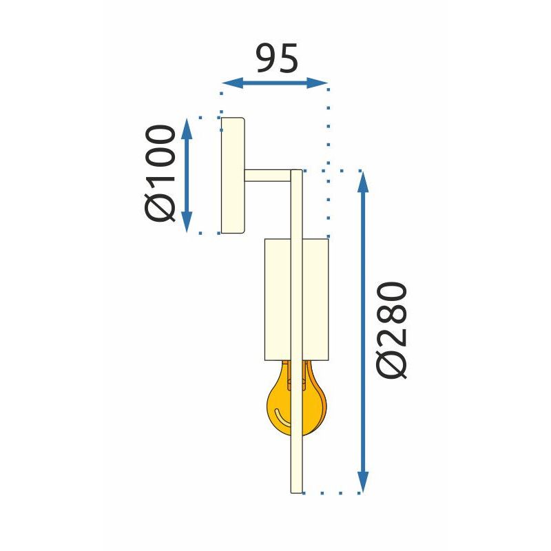 Lampa Ścienna Kinkiet APP922-1W Złota 7