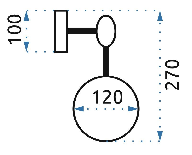 Lampa Ścienna Kinkiet Szklany APP750-1W Czarna