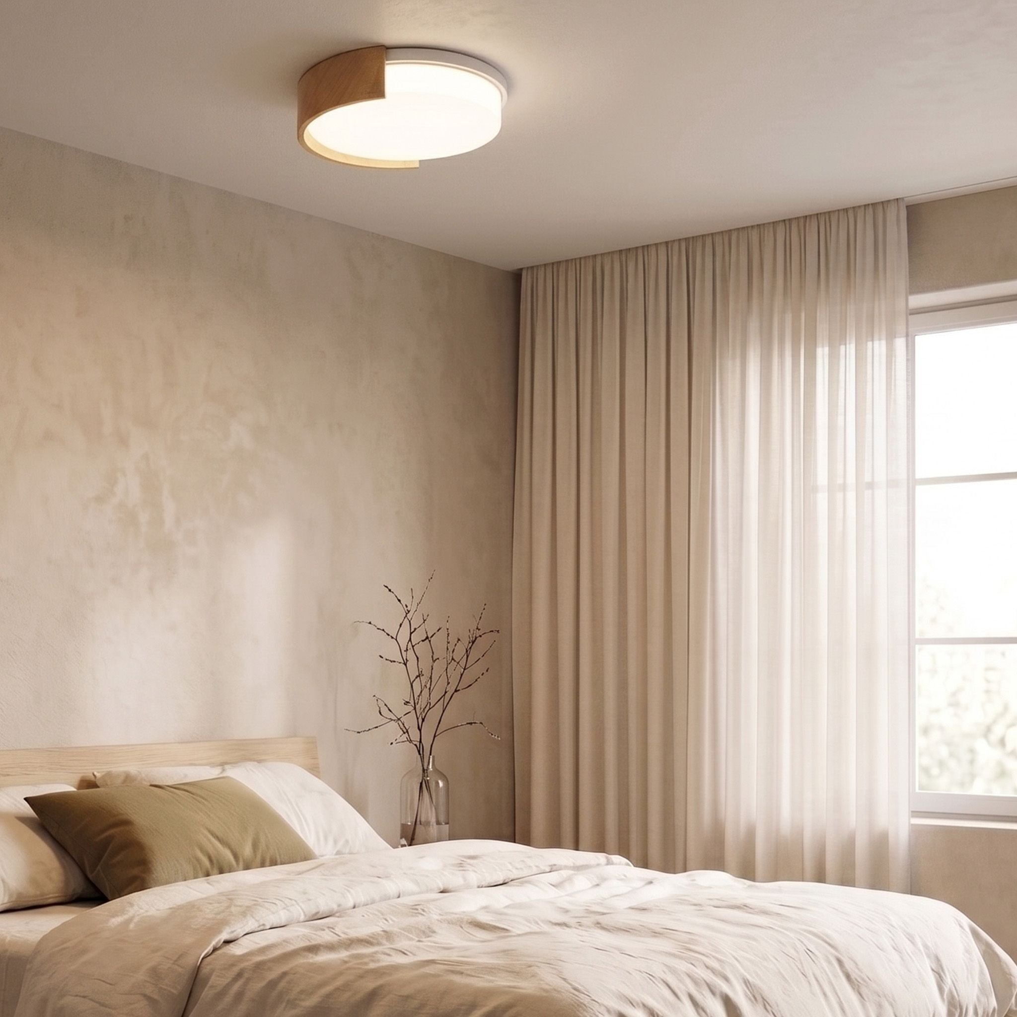 Lampa Sufitowa Plafon APP1931-C 40cm WOOD 3