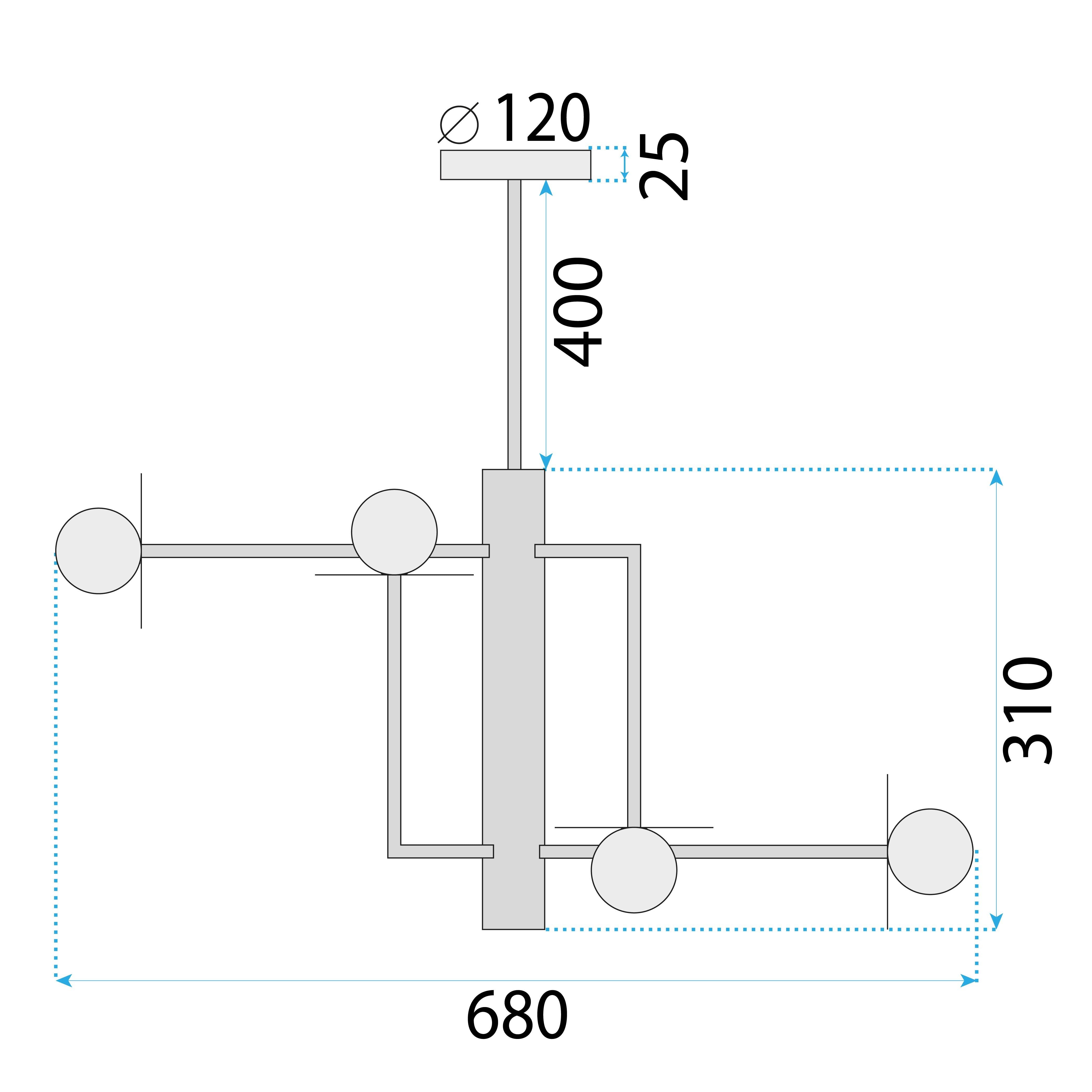 Lampa Wisząca APP1668-6CP Black 6