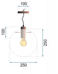 Lampa sufitowa wisząca szklana Lassi 20+25+30 cm APP309-3C Czarna