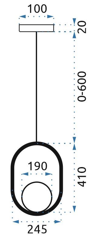 Lampa Sufitowa Wisząca Szklana Kula  APP473-1CP Biała