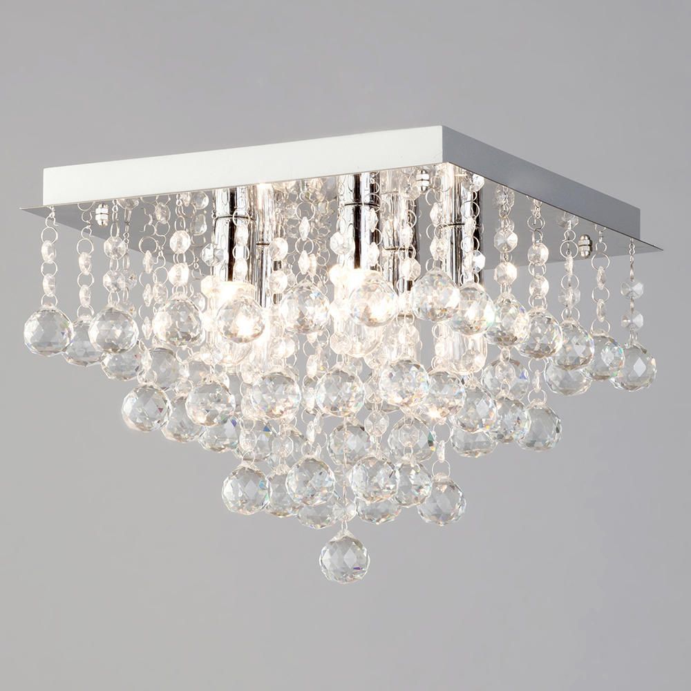 Kryształowa Lampa Sufitowa Plafon APP515-4C Cristal