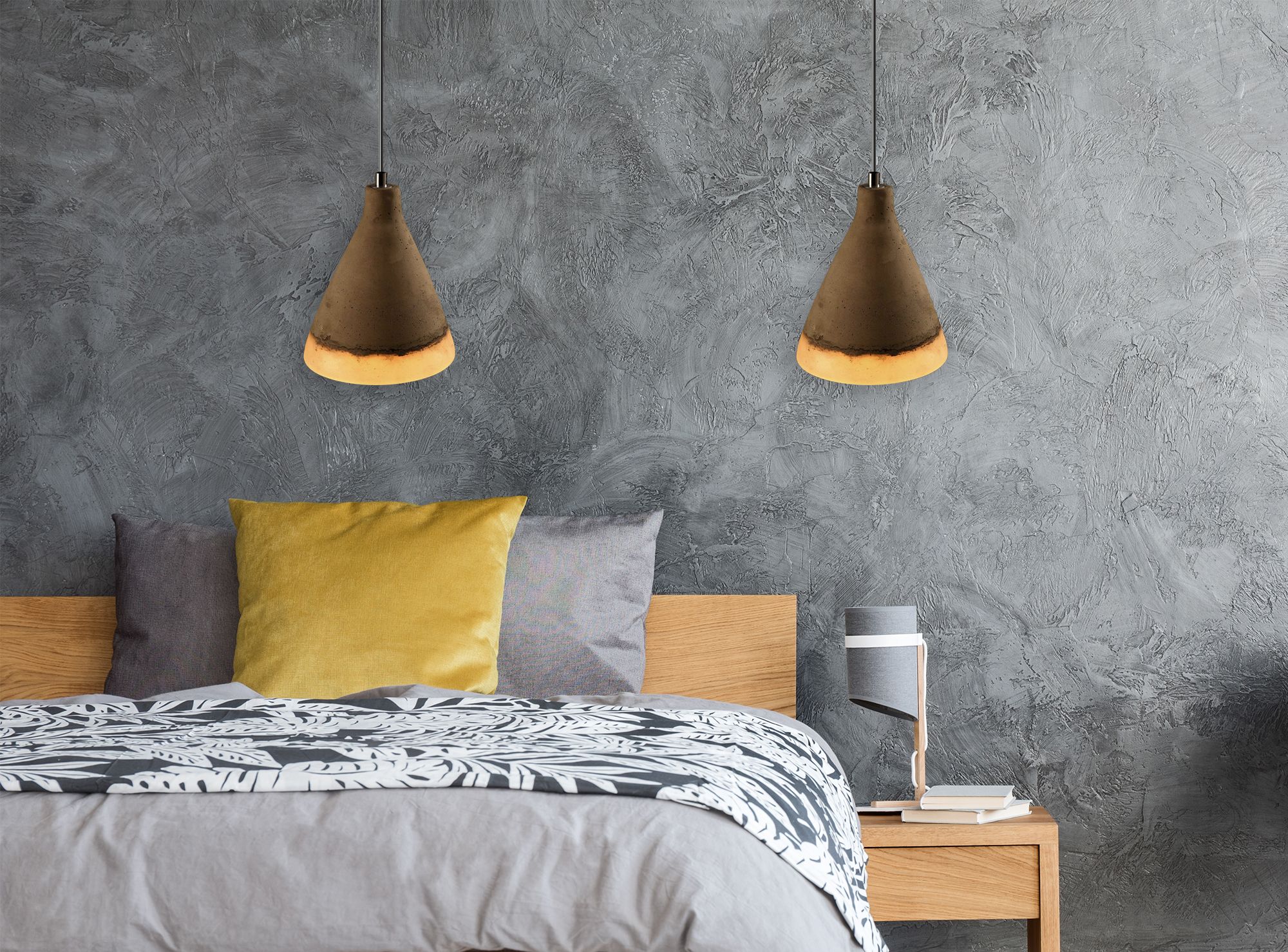 Lampa Sufitowa Wisząca Cementowa Loft APP494-1CP