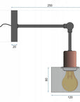 Lampa ścienna kinkiet CALI APP002-1W