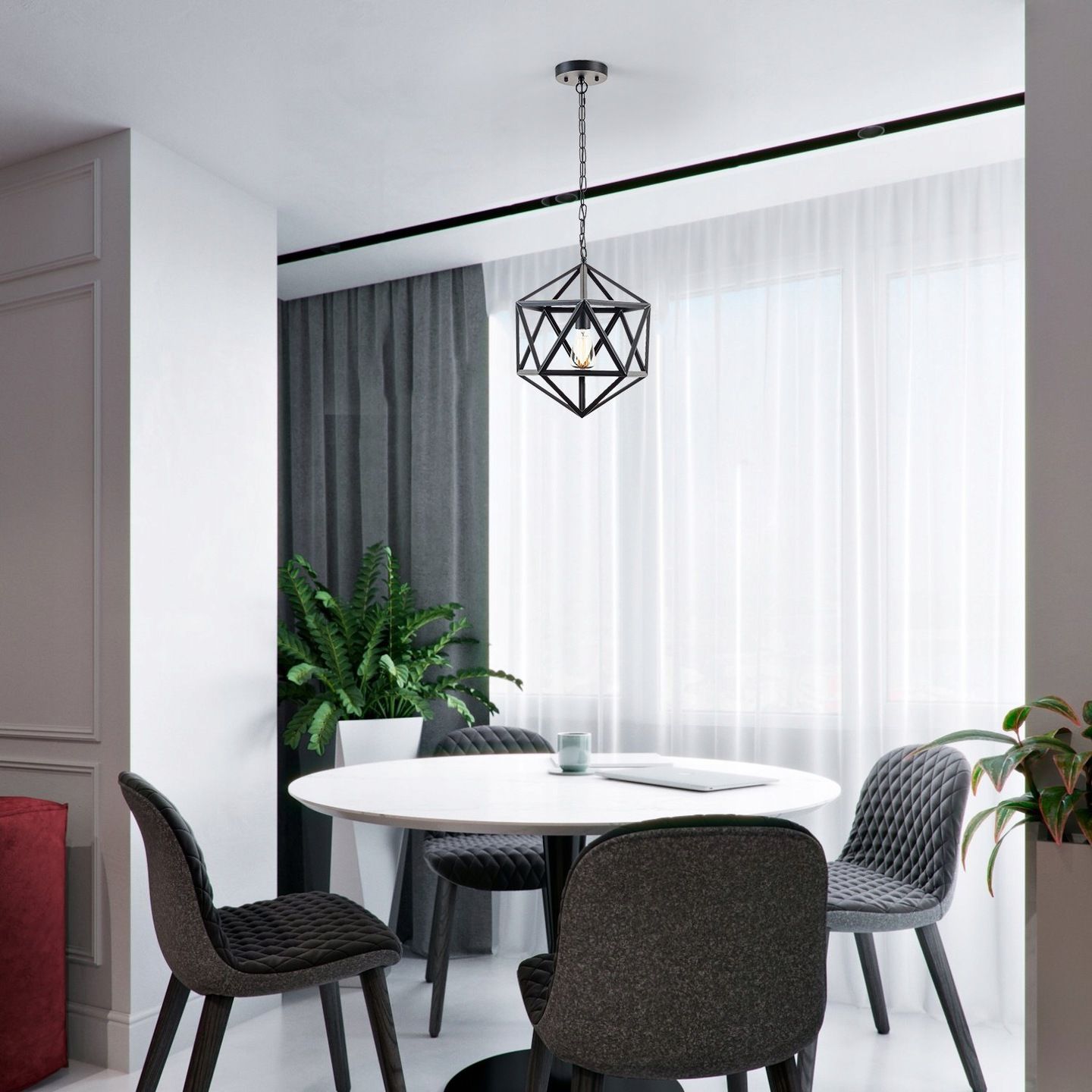 Lampa sufitowa wisząca Tuscon Czarna