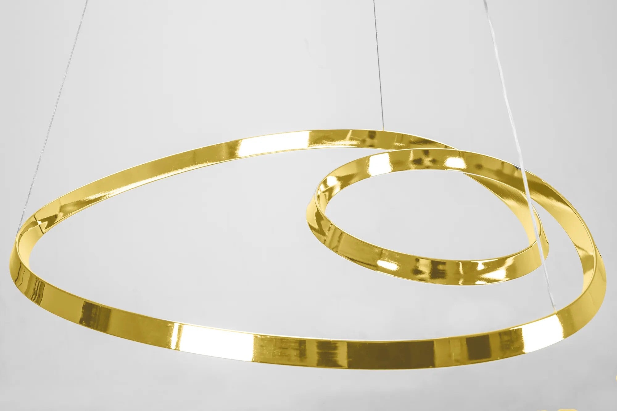 Lampa Sufitowa Wisząca Loop LED APP797-cp Złota + Pilot 3