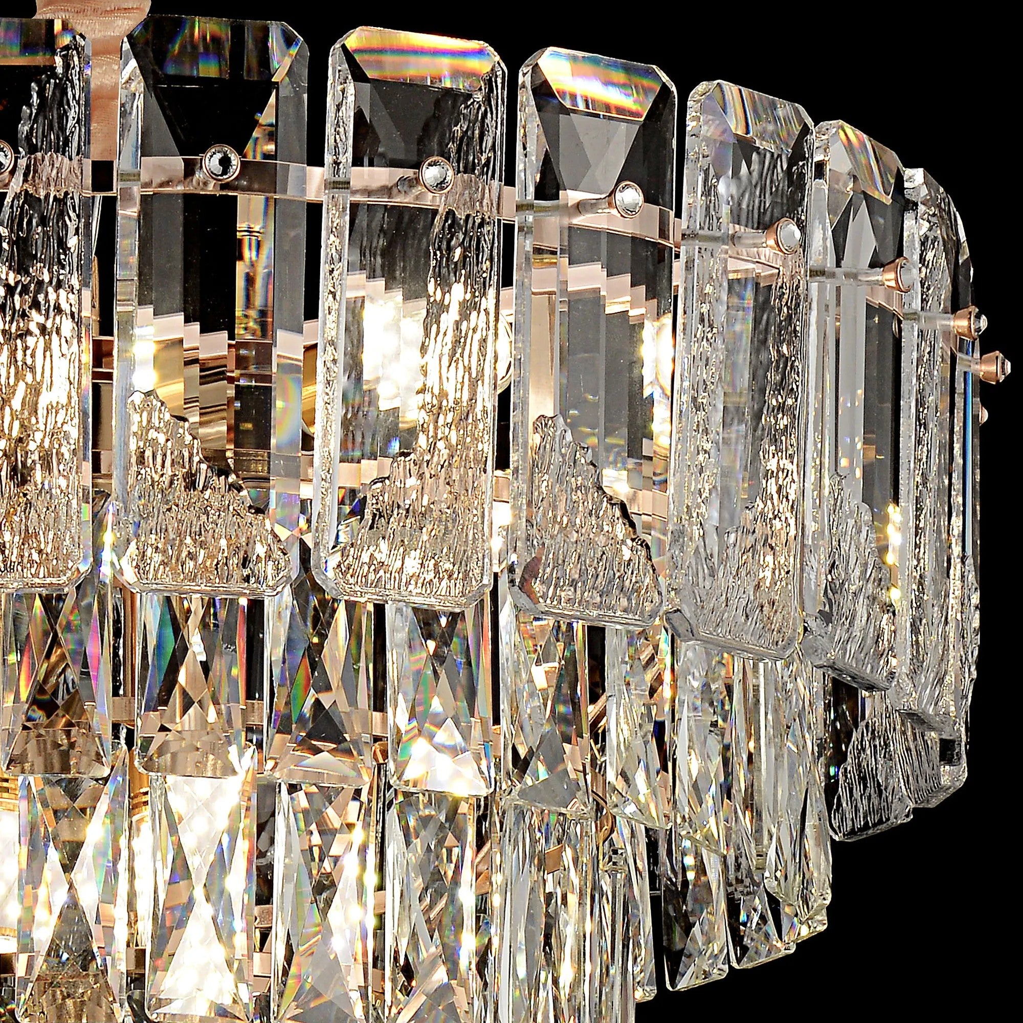 Lampa Wisząca Z Kryształami G056-CP 50cm Złota 3