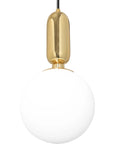 Lampa Sufitowa Wisząca Szklana Metalowa APP474-1CP Złota 3