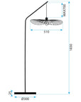 Lampa Stojąca Podłogowa APP1844-1F 3