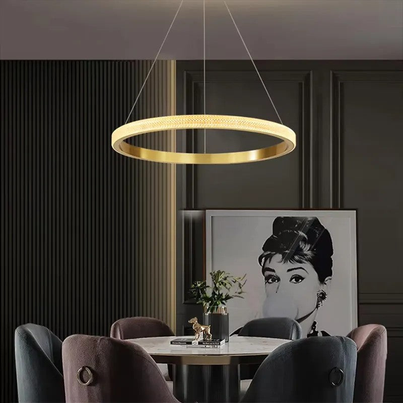 LAMPA SUFITOWA WISZĄCA LED APP1510-CP GOLD 3
