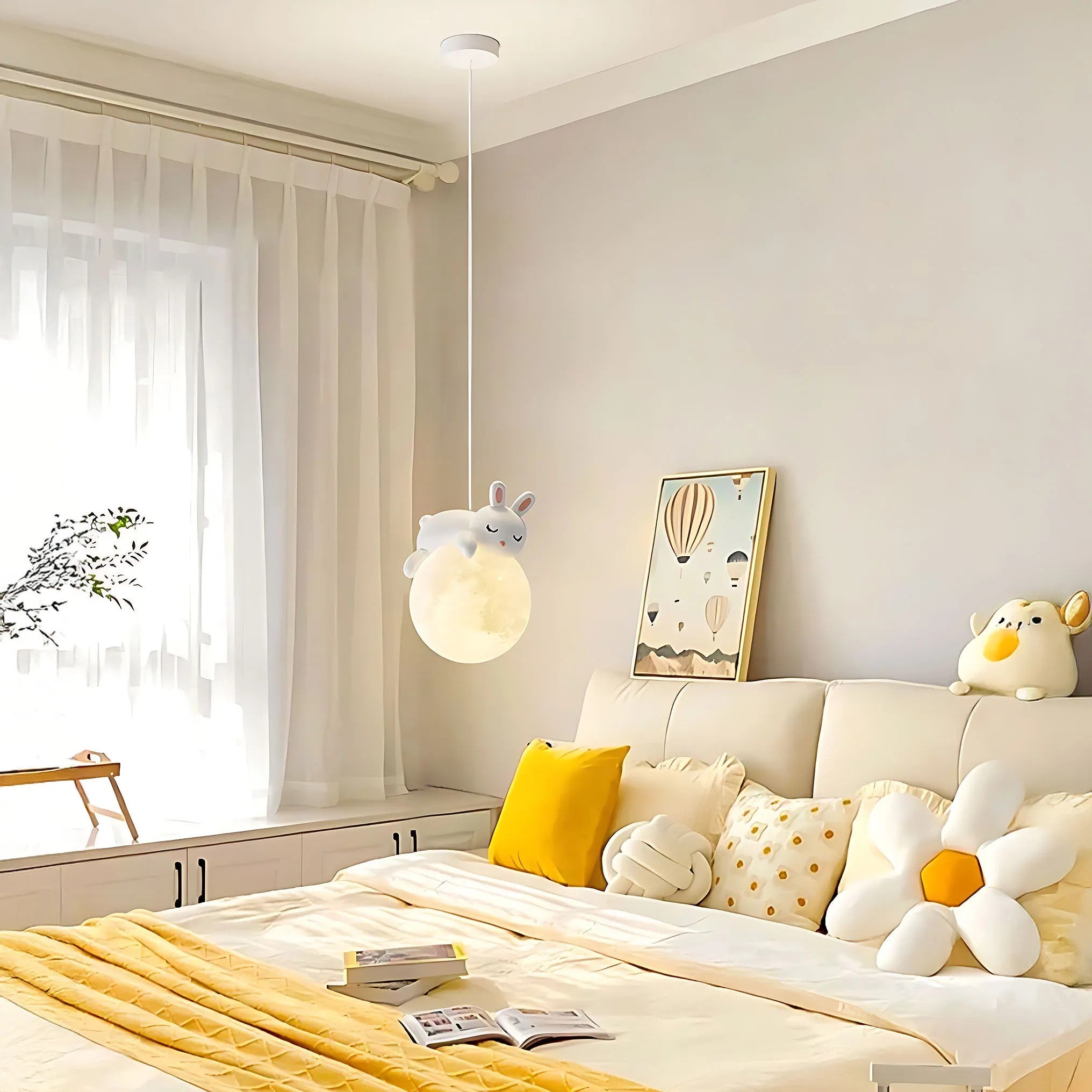 LAMPA SUFITOWA WISZĄCA ŚPIĄCY KRÓLICZEK G164-1CP 3