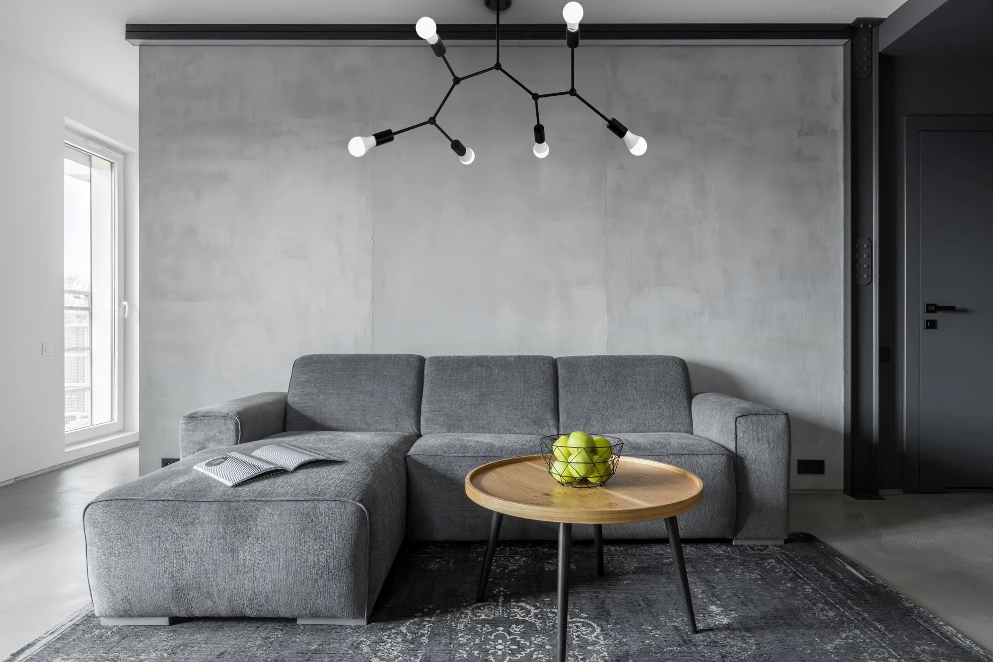 LAMPA SUFITOWA KLASYCZNA METAL LOFT APP737-6C Czarna 3