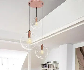 Lampa Sufitowa Wisząca Szklana LASSI 20+25+30 Cm APP038-3CP 3