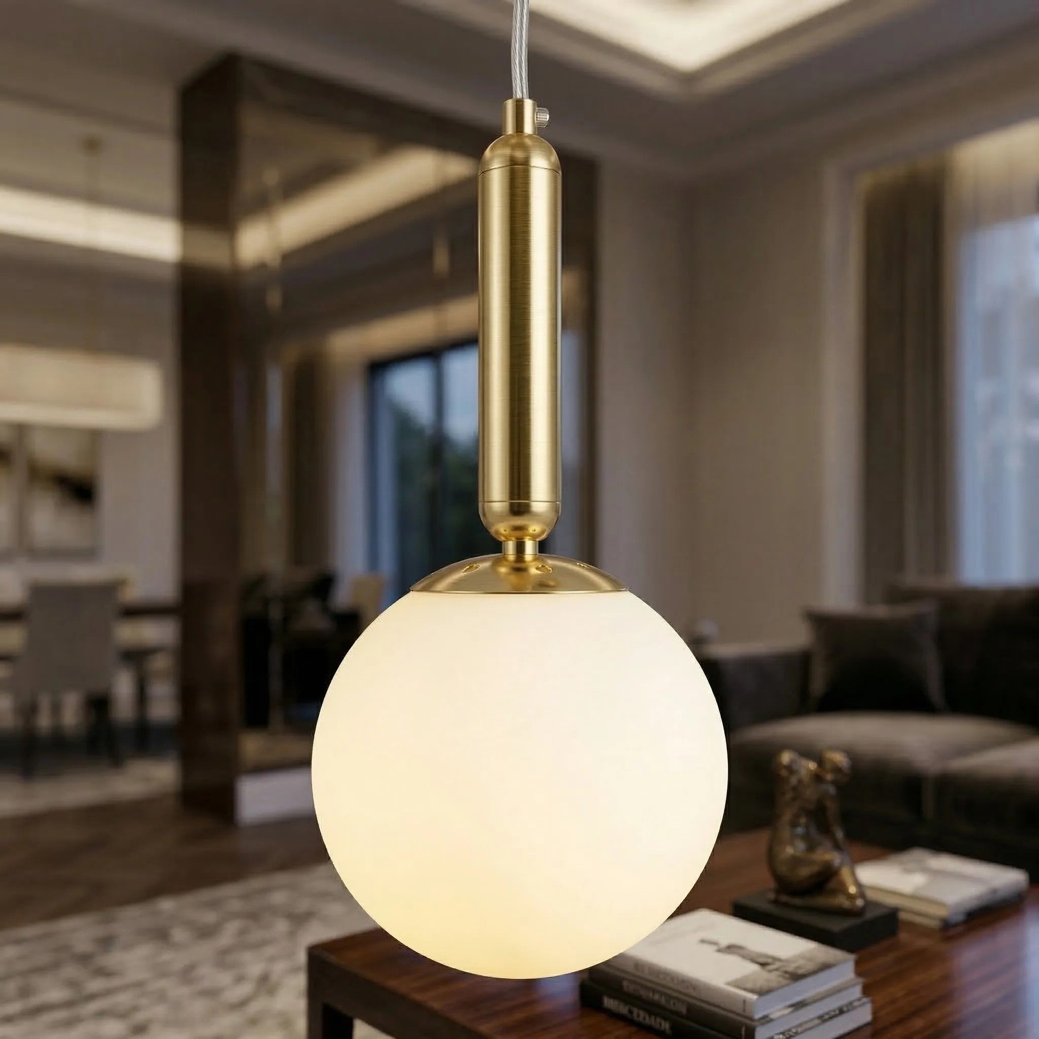 LAMPA SUFITOWA WISZĄCA G179-3CP ZŁOTA 3
