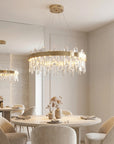 Lampa Wisząca LED Z Kryształami SWE074-1CP 50cm Złoto Szczotkowane 3