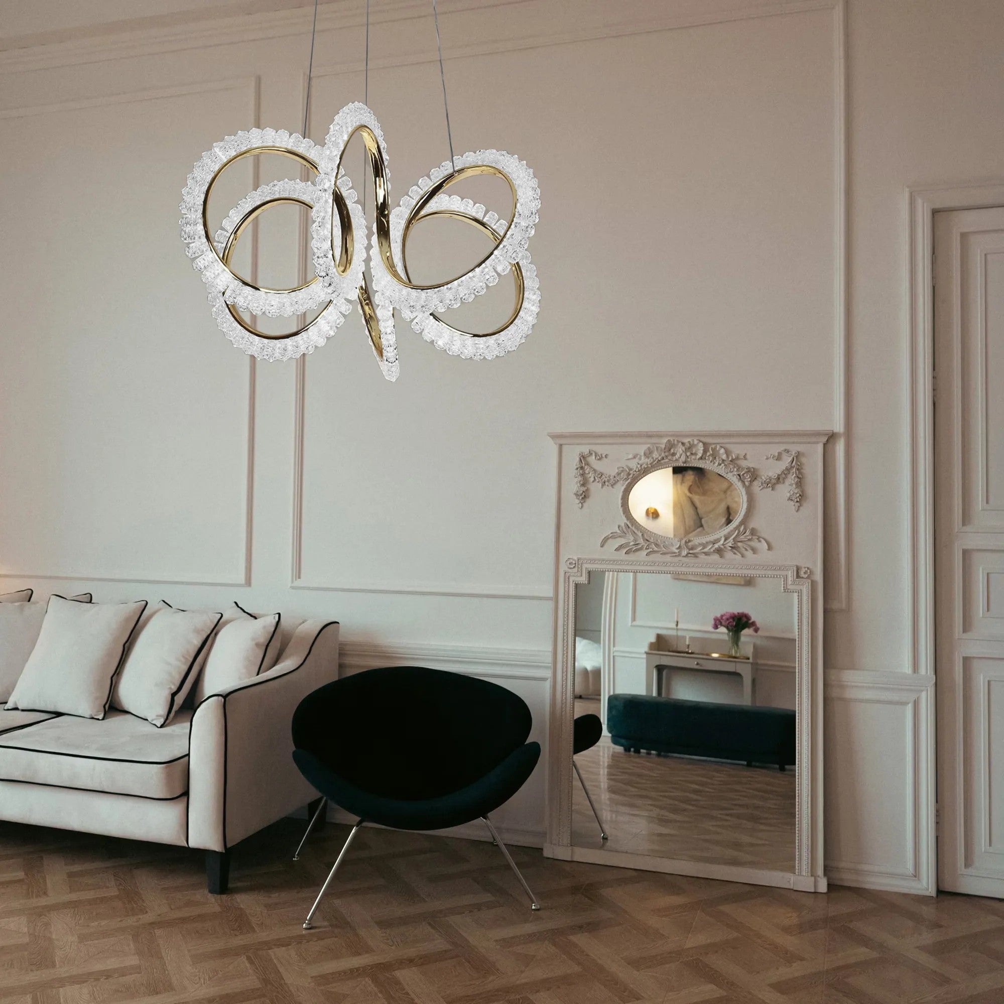 LAMPA WISZĄCA LED G037-CP ZŁOTA 3