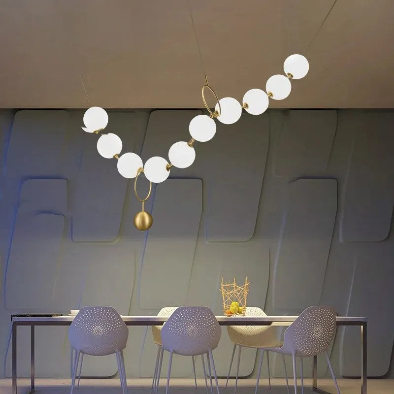 LAMPA SUFITOWA WISZĄCA LED APP1444-10CP Złota 3