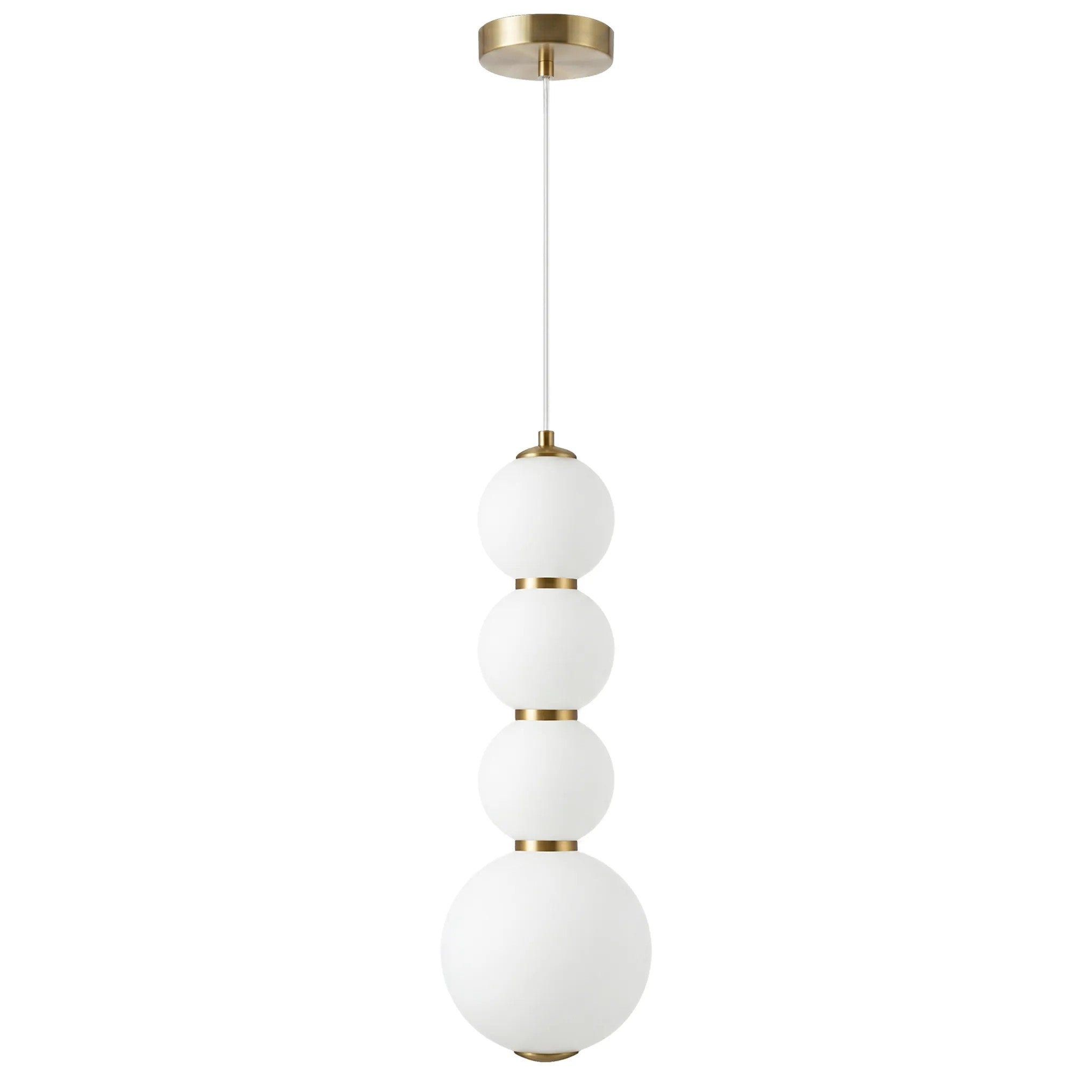 Lampa Sufitowa Wisząca LED LHJ114-4CP Złota Szczotkowana 3