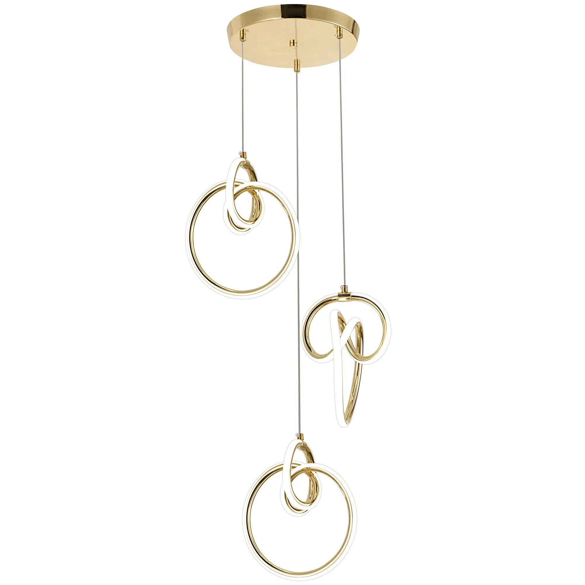 LAMPA WISZĄCA LED G072-3CPR Złota 3