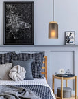 LAMPA SUFITOWA WISZĄCA APP1810-1CP Frosted Grey 3
