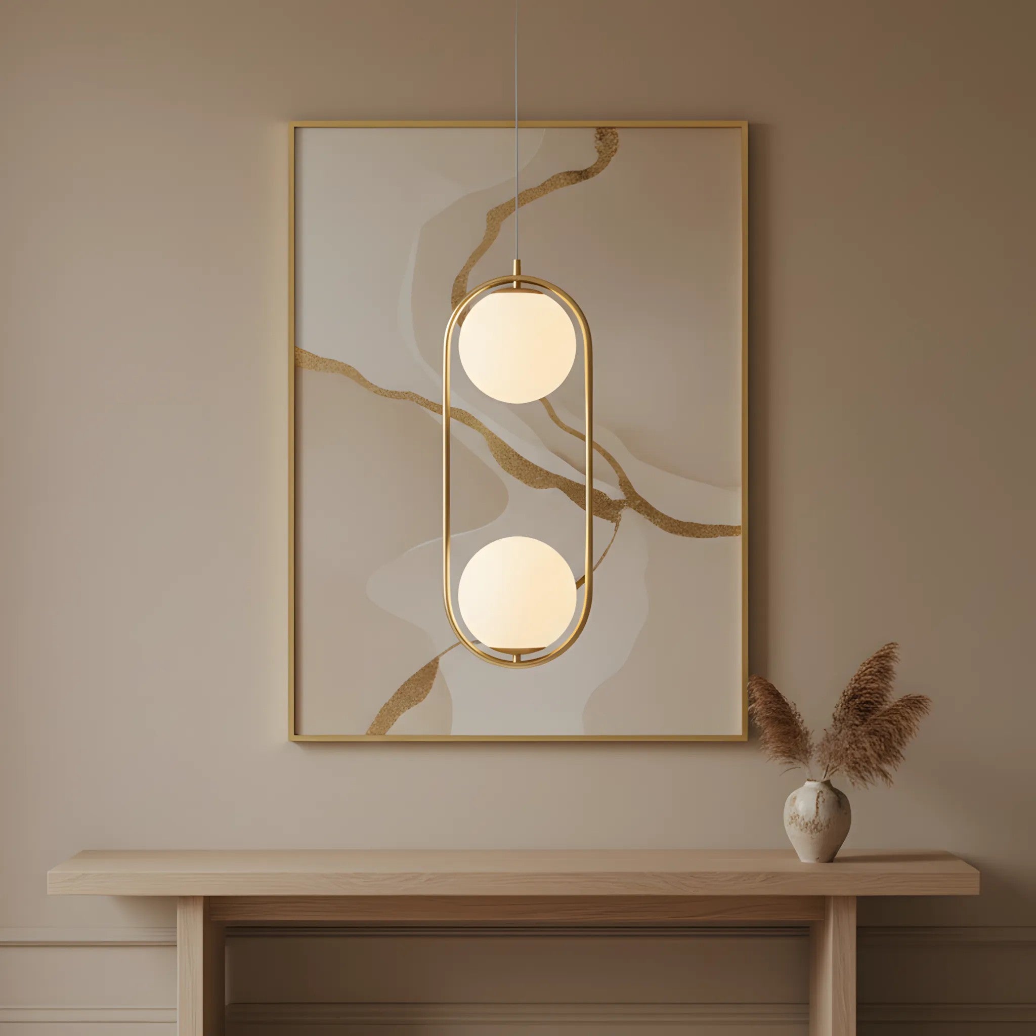 LAMPA SUFITOWA WISZĄCA G134-2CP GOLD 3