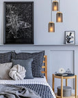 LAMPA SUFITOWA WISZĄCA APP1811-3CPR Frosted Grey 3