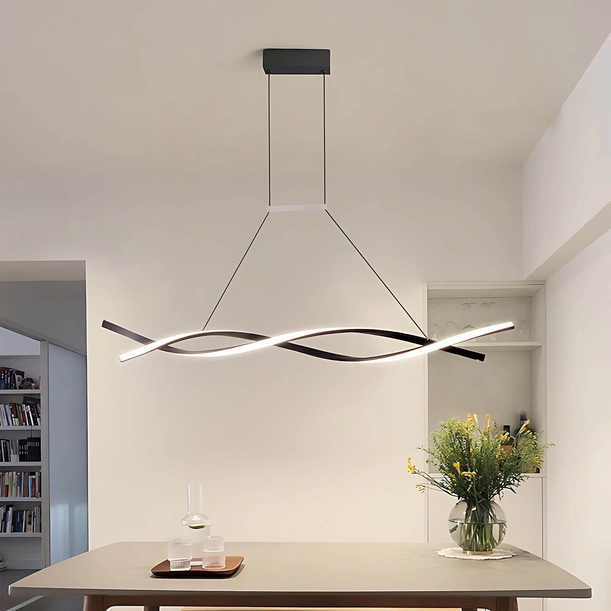 LAMPA SUFITOWA WISZĄCA LED LHJ020-CP CZARNA 3