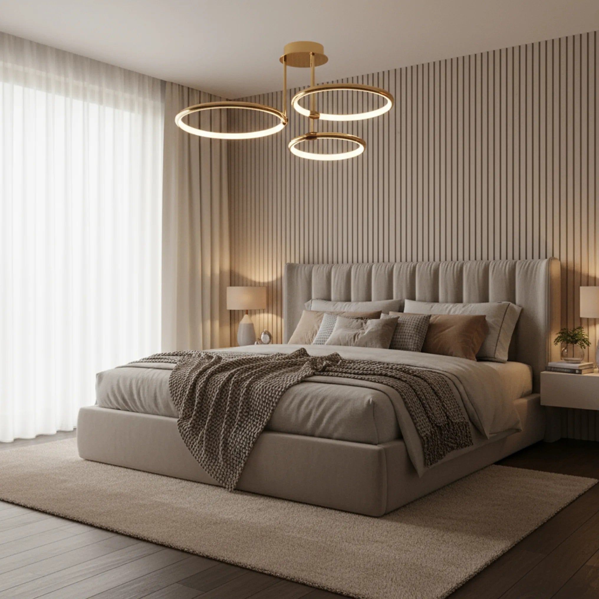 Lampa Sufitowa G122-3C Plafon LED ZŁOTA 3