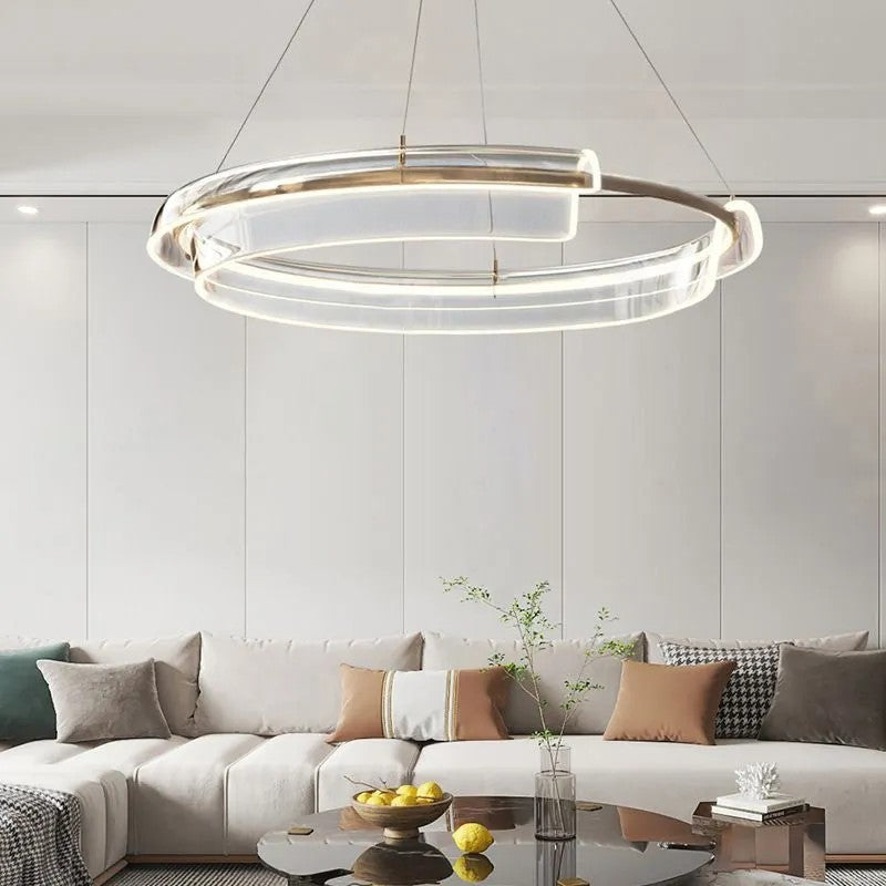 LAMPA SUFITOWA WISZĄCA LED APP1672-CP Gold 3