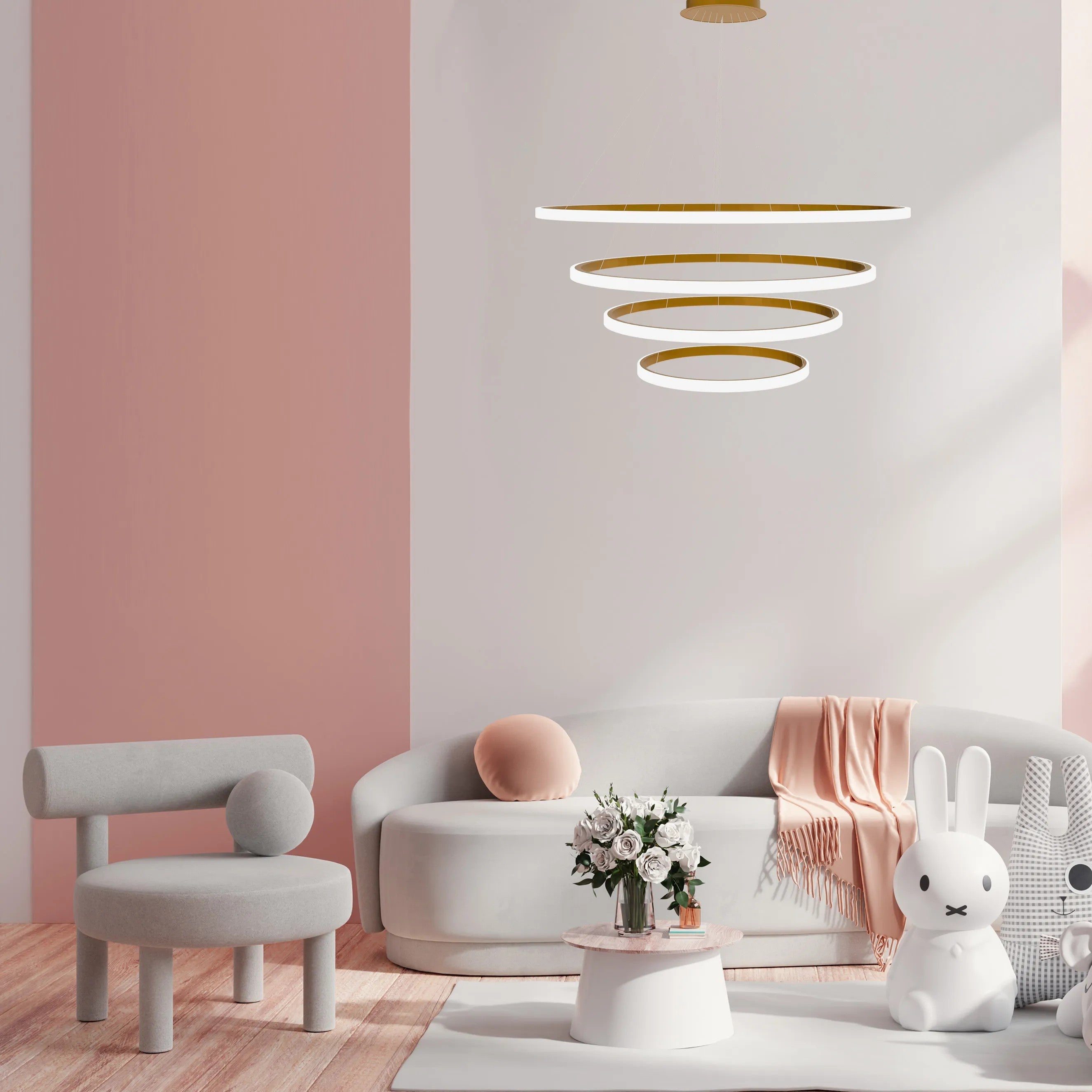 Lampa Wisząca LHJ010-CP4 BRUSH GOLD 3