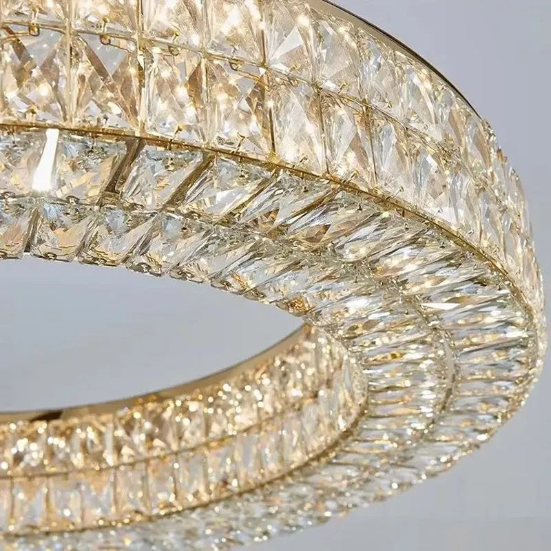 LAMPA SUFITOWA WISZĄCA LED APP1568-CP Gold 60cm 3