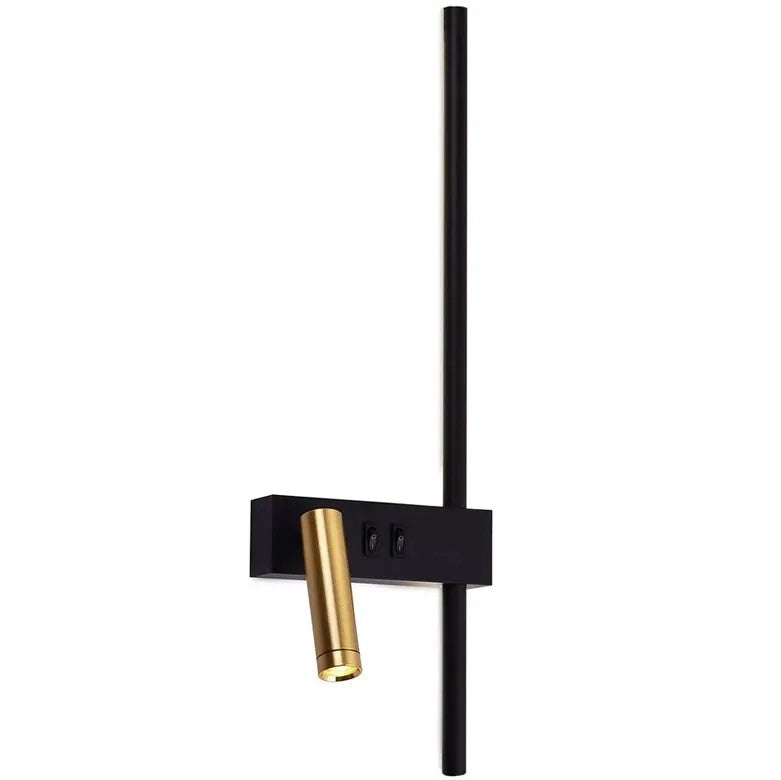 LAMPA ŚCIENNA KINKIET APP1439-2-W LEWY BLACK GOLD 3