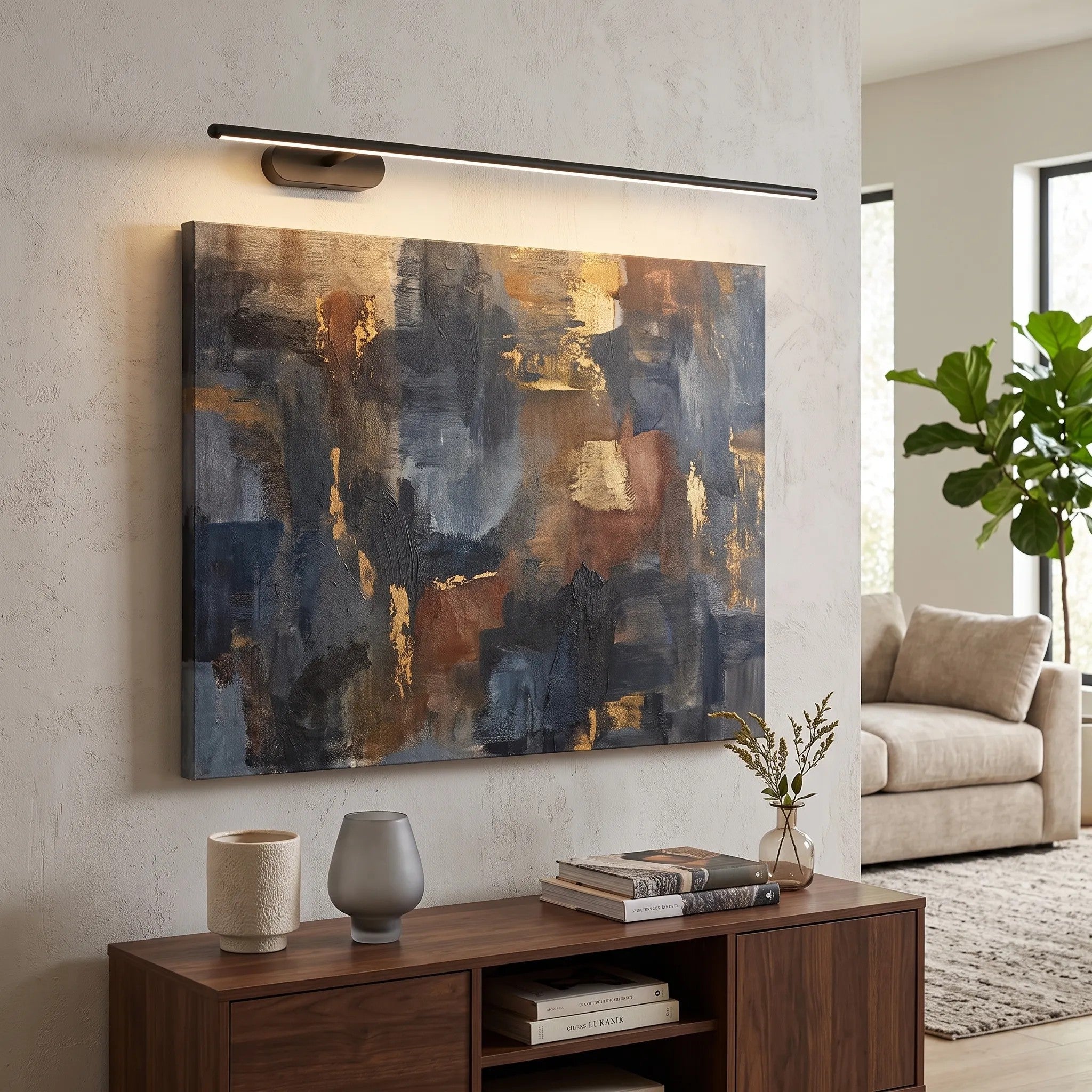 LAMPA KINKIET DO SALONU LED NEUTRALNY 12W 92CM APP584-1W 3